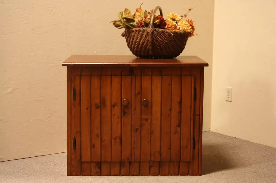 Main image of Country Pine Wainscoting Cabinet