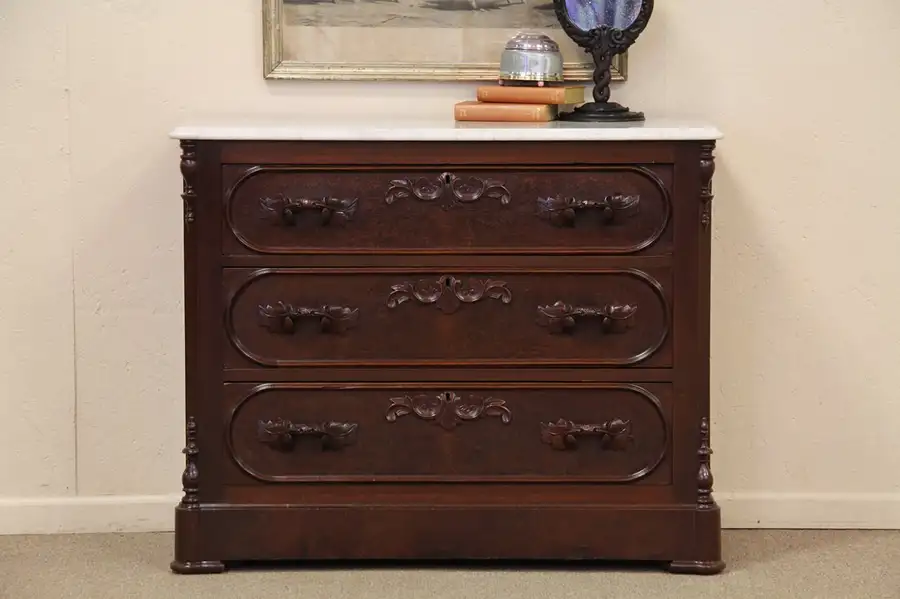 Main image of Victorian Marble Top Chest, Dresser or TV Base