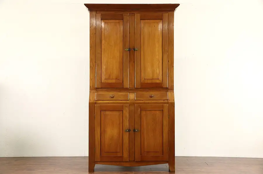 Main image of Country Walnut Ohio 1860's Antique Pantry Cupboard