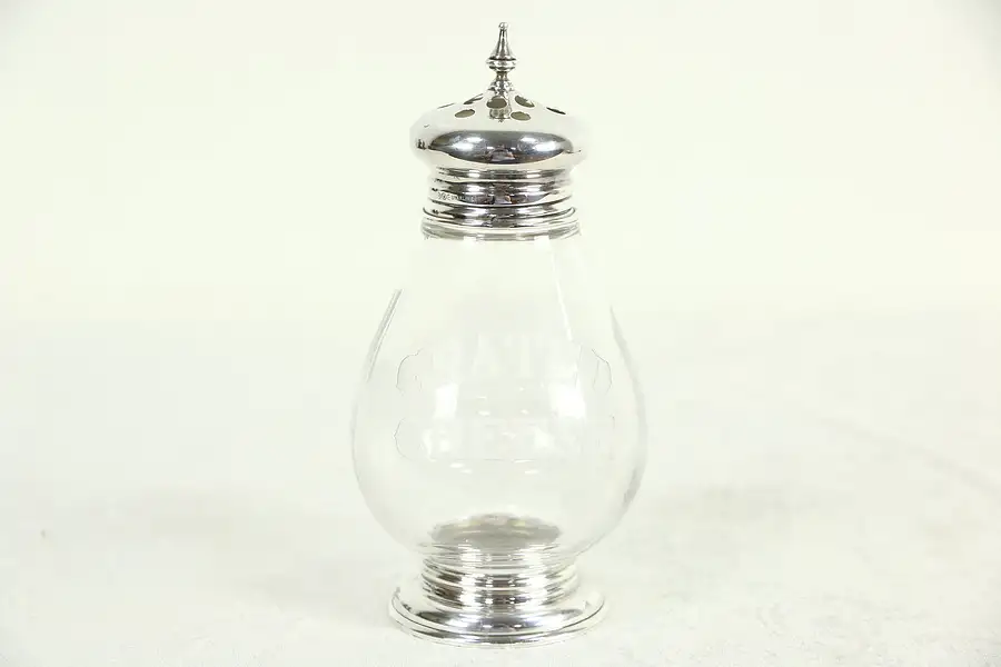 Main image of Grated Cheese Antique Shaker, Sterling Silver Mounts