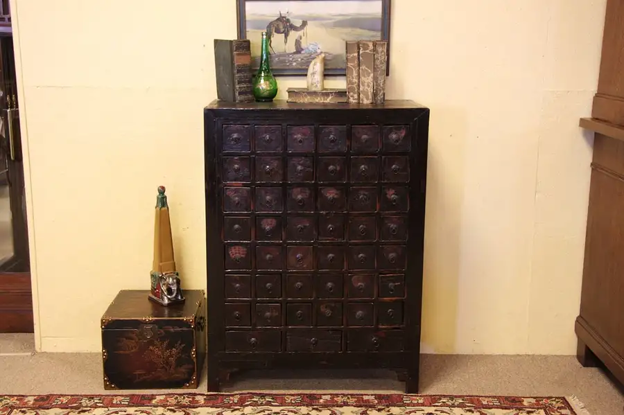 Main image of Antique Chinese 45 Drawer Herbal Apothecary Cabinet
