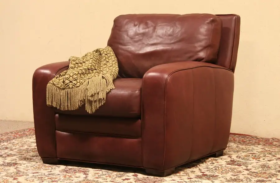 Main image of Crate & Barrel Pebble Leather Club Chair