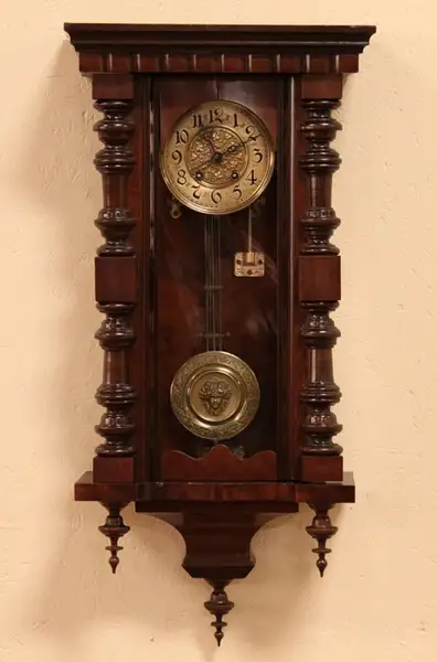 Main image of Vienna Regulator Antique Clock, Lion Head