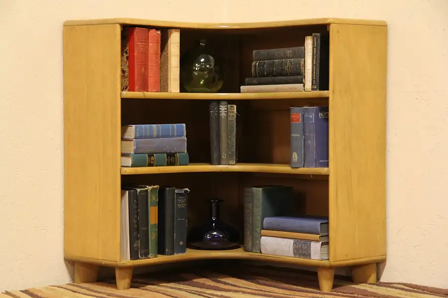 Main image of Heywood Wakefield Midcentury Modern Vintage Corner Bookcase