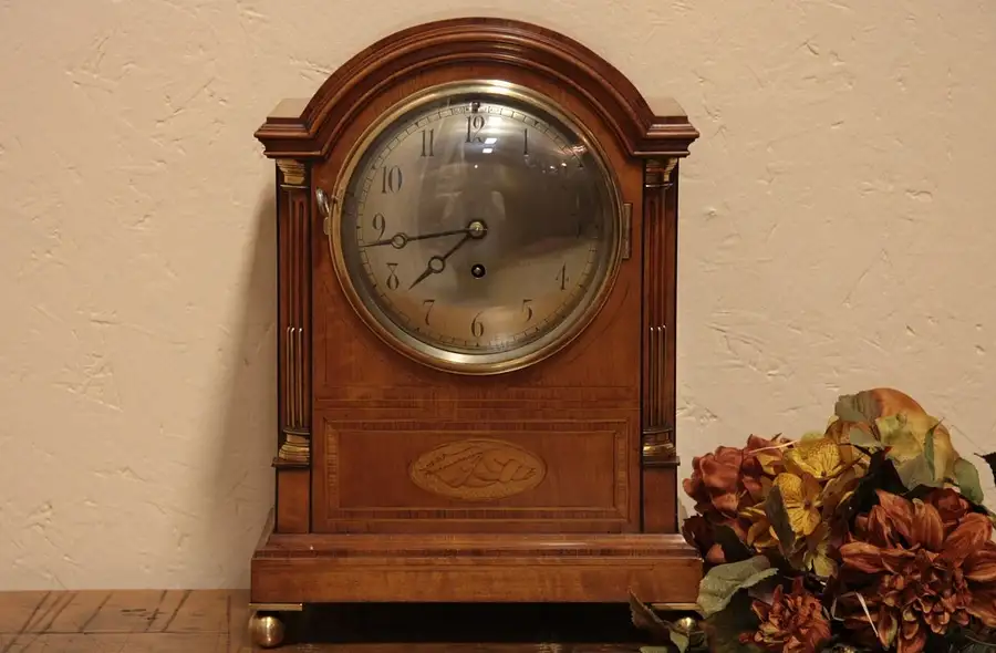 Main image of Georgian Antique 1800 Fusee Mantle Clock
