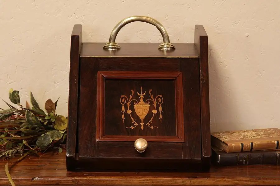 Main image of Victorian Rosewood Fireplace Coal Hod