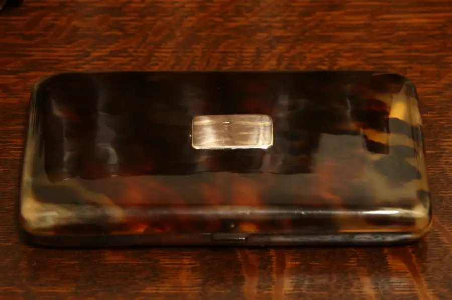 Main image of Tortoise Shell Antique Cigarette or Cigar Case
