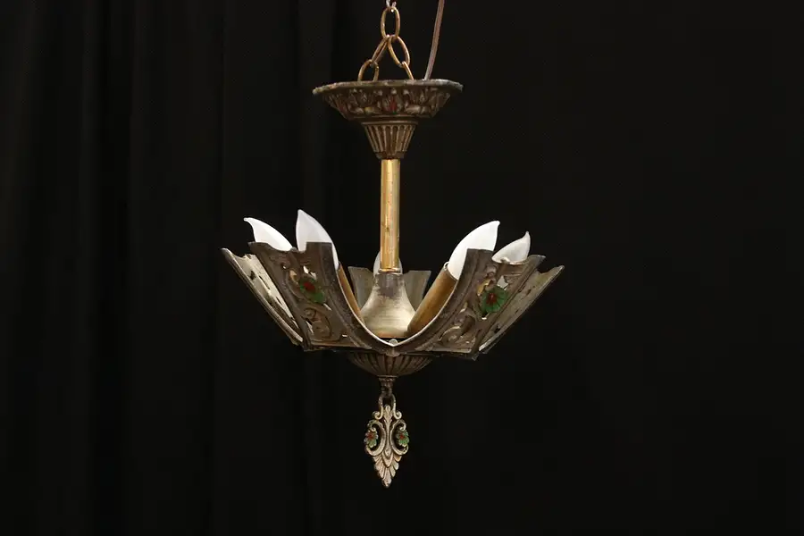 Main image of Art Deco 1930 Antique Ceiling Light Fixture