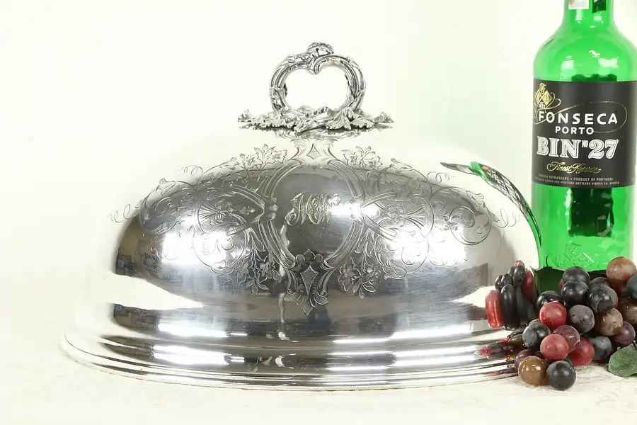 Main image of Victorian Antique English Silverplate Serving Dome or Cloche
