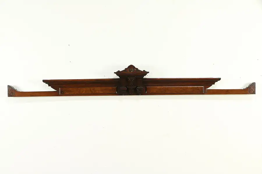 Main image of Victorian Antique Carved Walnut Architectural Salvage Crest Fragment