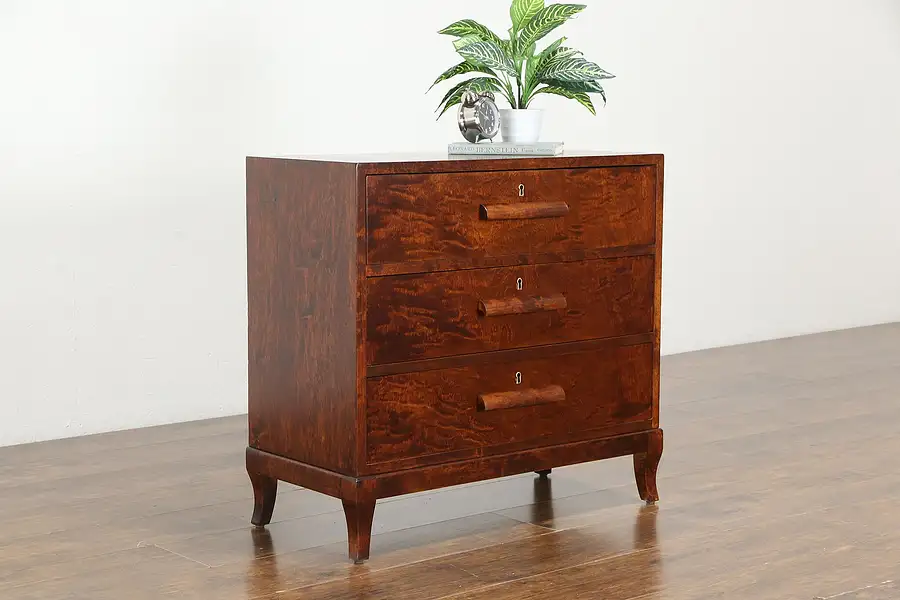 Main image of Midcentury Modern Danish 1940's Vintage Small Hall Chest or Dresser