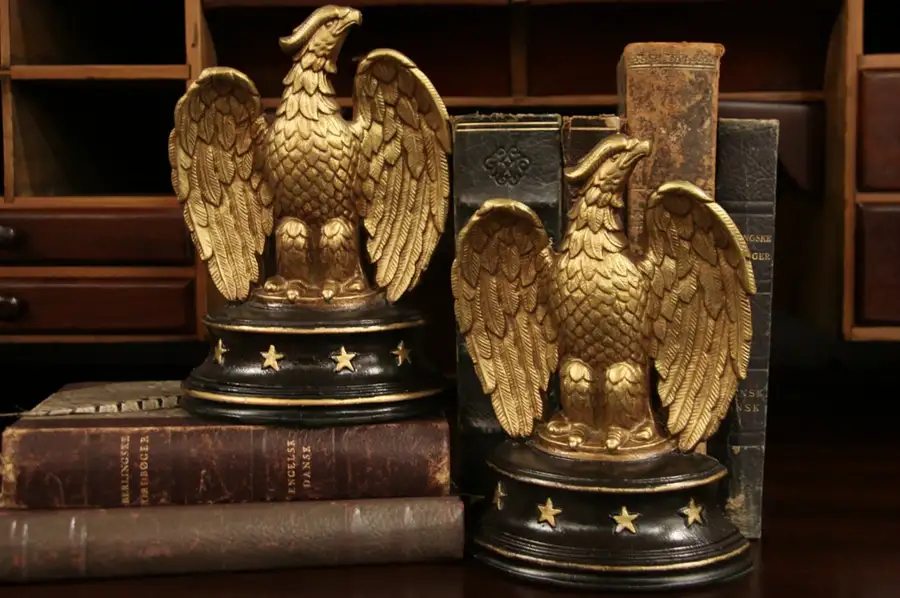 Main image of Pair Antique 1915 Eagle Bookends