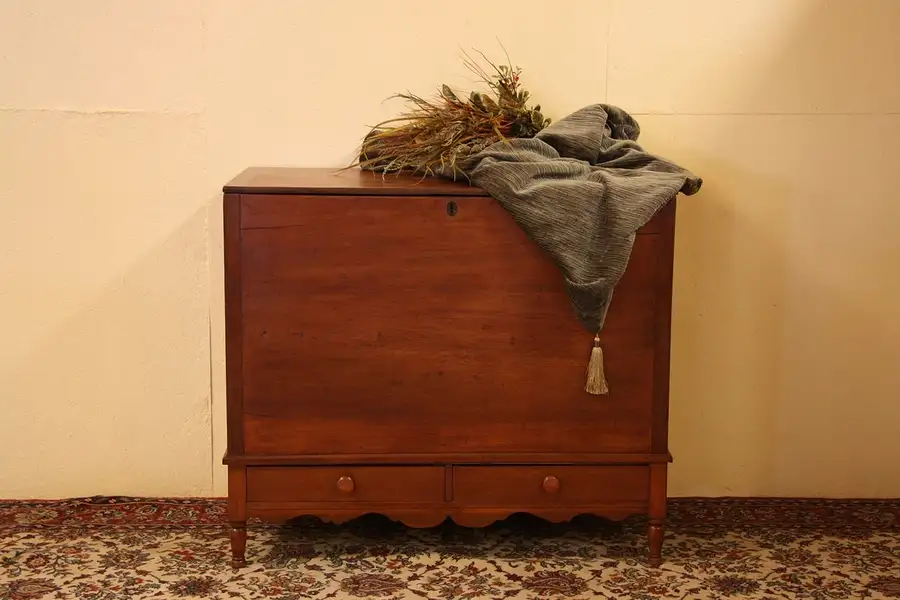 Main image of New England Antique Mule or Blanket Chest, 1830