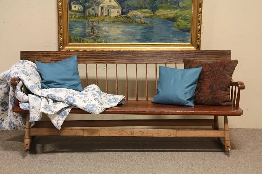 Main image of Rocking Bench, or Deacon Bench / Cradle