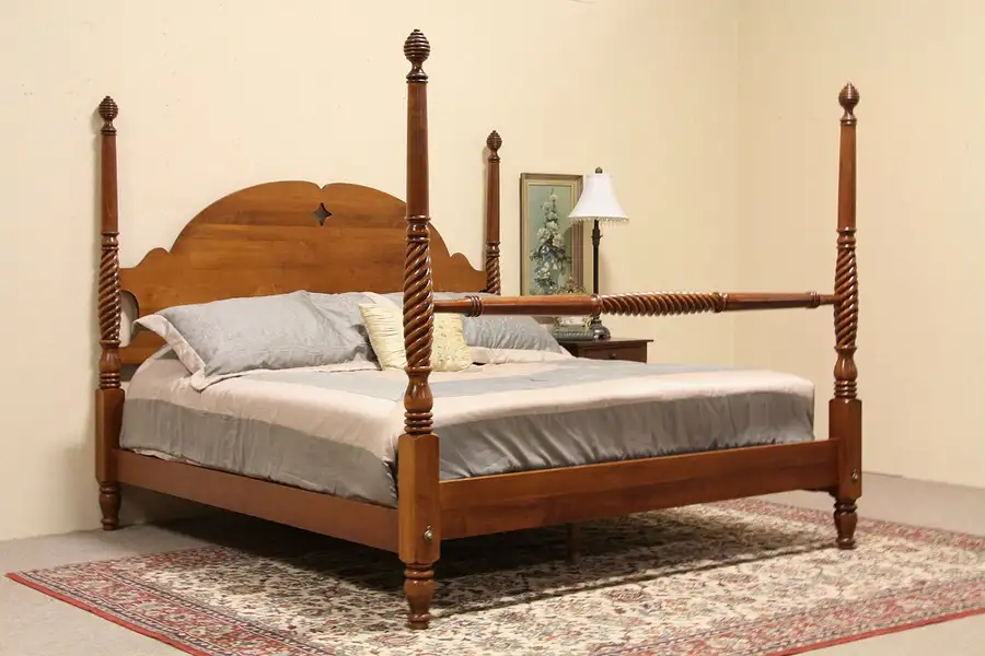 Main image of Ethan Allen King Size Poster Bed