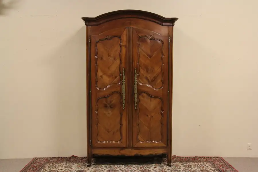 Main image of French Cherry 1790 Antique Hand Carved Armoire