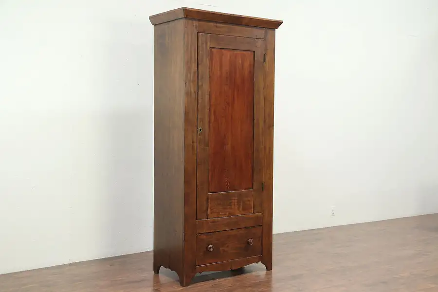 Main image of Country Primitive Antique 1860's Armoire, Wardrobe or Closet, Ohio