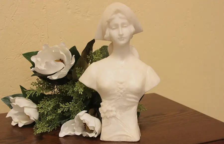 Main image of Alabaster Bust, Sculpture of a Maiden