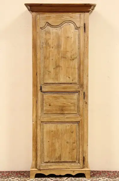 Main image of French Pine Bonnetiere or Armoire - Antique