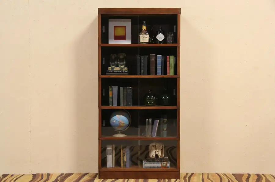 Main image of Midcentury Modern 1950 Vintage Globe Wernicke Stacking Bookcase