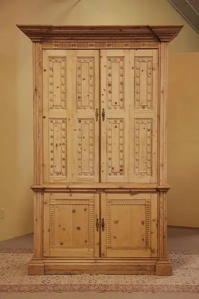 Main image of Irish Country Pine Linen Cabinet, Computer Desk