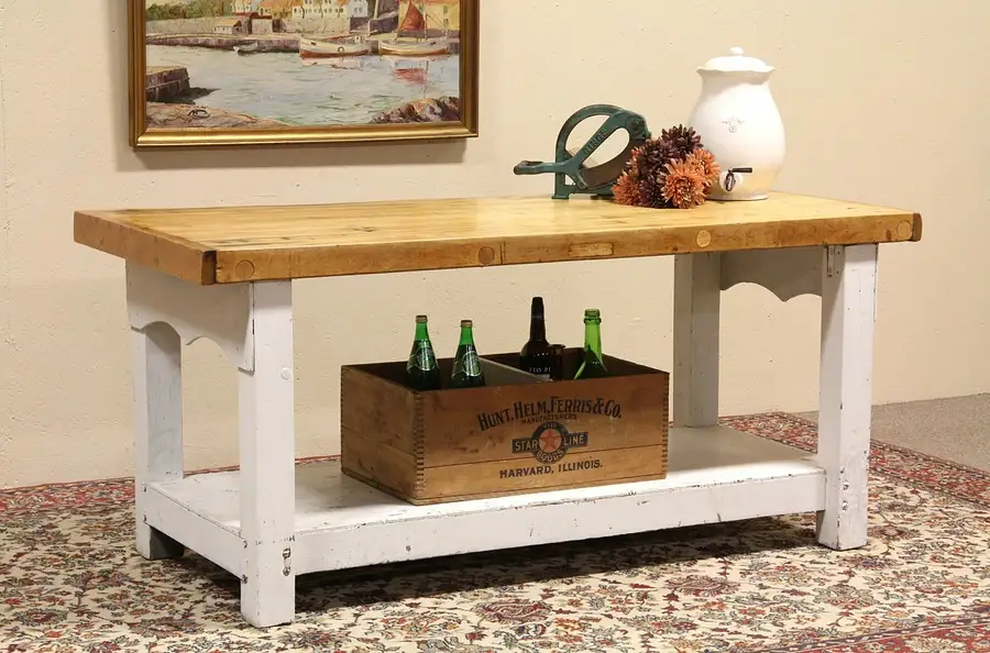 Main image of Butcher Chopping Block 6' Work Table or Kitchen Island