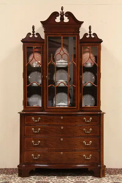 Main image of Hickory Chair Breakfront China Curio Display Cabinet