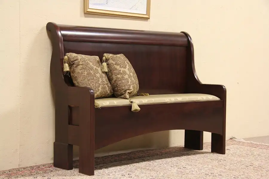Main image of Bench made from 1890 Mahogany Sleigh Bed - Antique