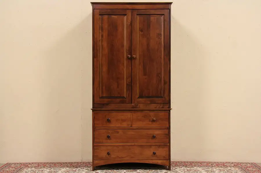 Main image of Vermont Precision Woodworks Newport Maple Armoire, Closet Pole