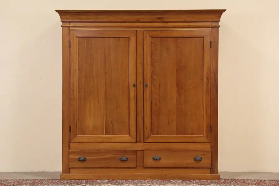 Main image of Cherry Pennsylvania 1850 Antique Armoire, Wardrobe or Closet
