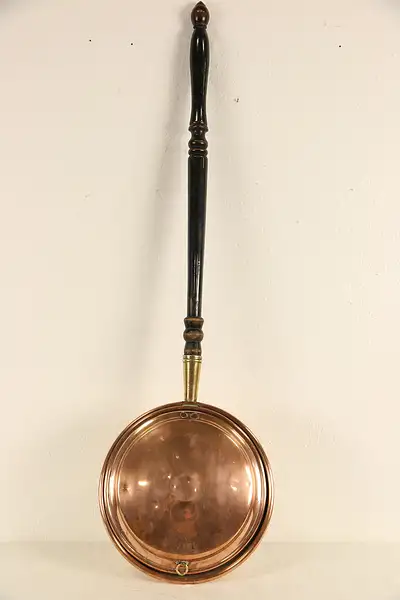Main image of Copper & Brass Victorian late 1800's Antique Bed Warmer