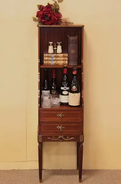 Main image of Narrow Bookshelf, Brass Mounts