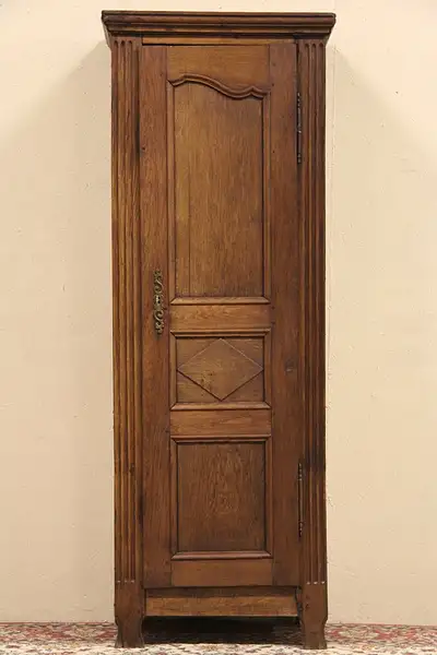 Main image of Country French Oak 1790 Antique One Door Armoire
