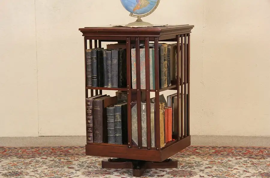 Main image of Danner 1900 Revolving Chairside Spinning Bookcase
