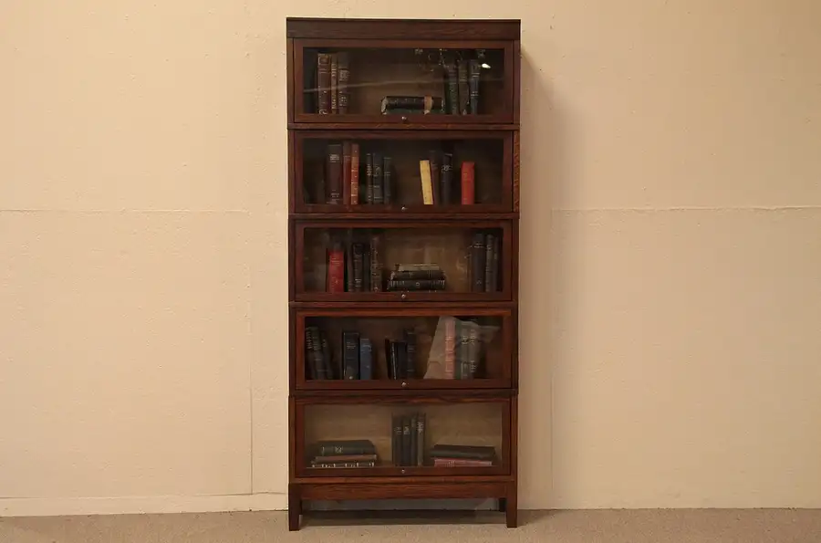 Main image of Arts & Crafts Mission Oak 5 Stack Bookcase