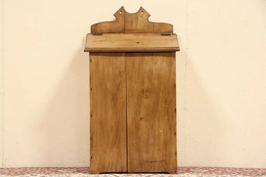 Main image of French 1860 Antique Fruitwood Baguette Bread Box