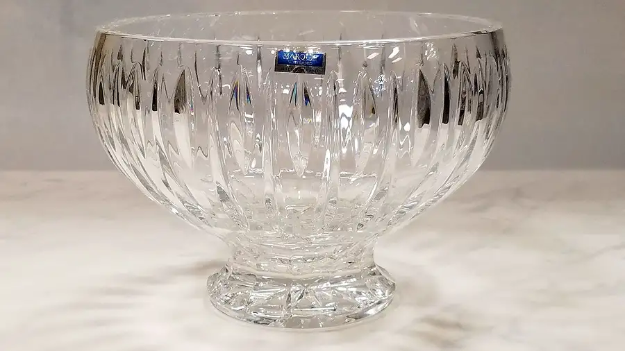 Main image of Waterford Marquis Cut Crystal Footed Centerpiece or Serving Bowl, 10" Diameter