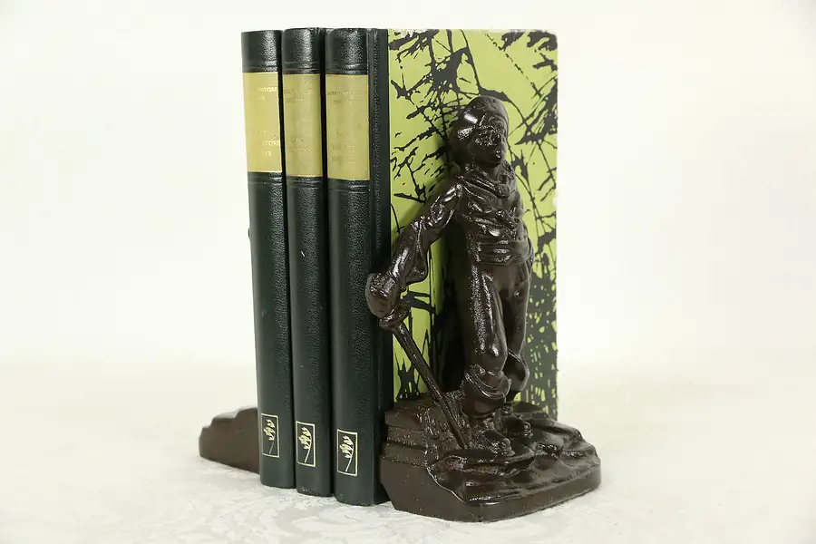 Main image of Pair of Pirate Statue 1920's Antique Bookends