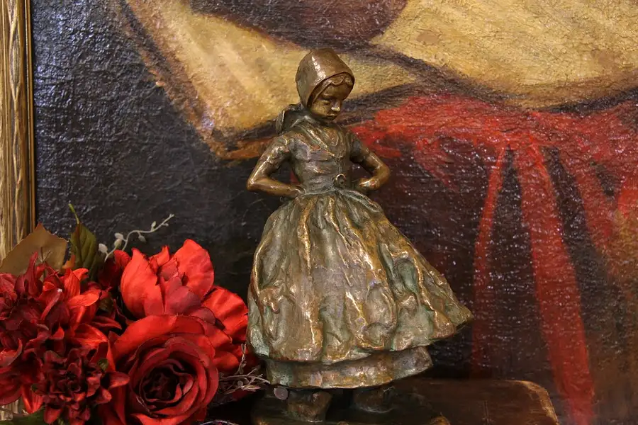 Main image of Milles Bronze Antique Sculpture of Girl