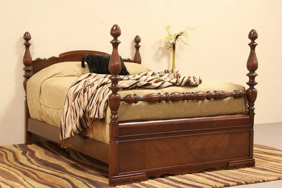 Main image of Art Deco 1930's Antique Full Size Bed