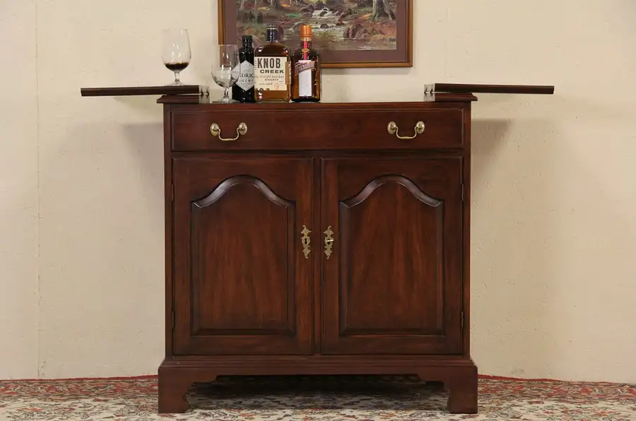 Main image of Henkel Harris Virginia Gallery Vintage Bar Serving Cabinet, Flip Top