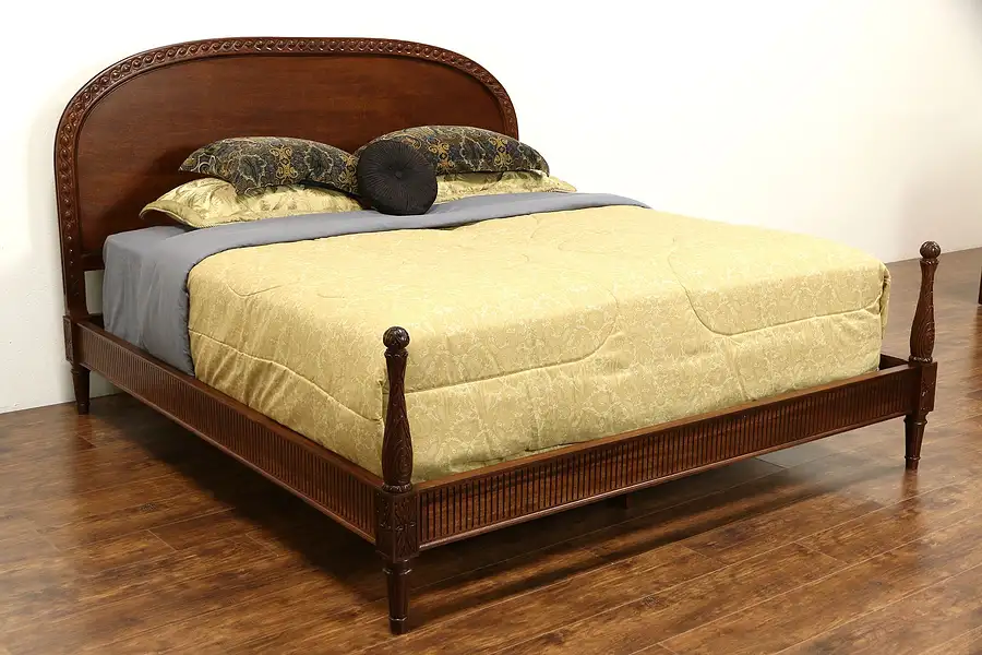 Main image of Hickory Chair Atelier Coll. Alessandra Carved Mahogany Traditional King Size Bed