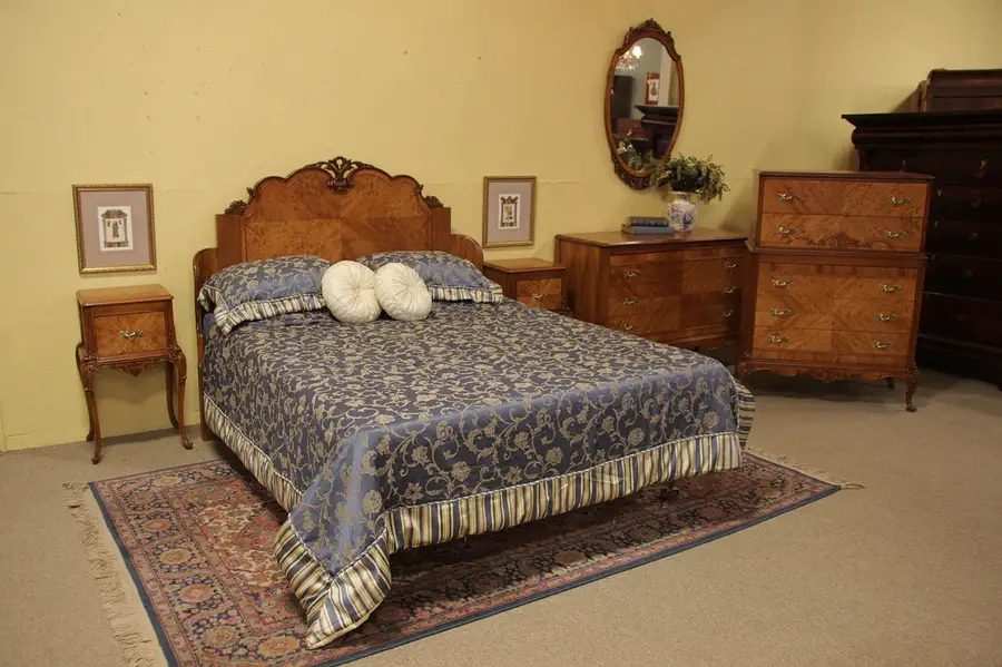 Main image of Satinwood Queen Size 6 Pc. Bedroom Set