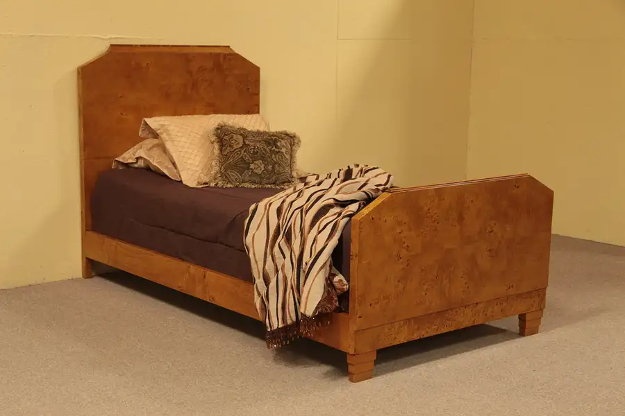 Main image of Birdseye Maple Art Deco Twin or Single Bed
