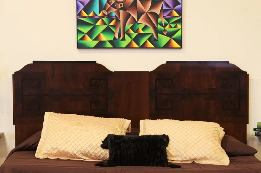 Main image of Art Deco Rosewood King Size Bed Headboard