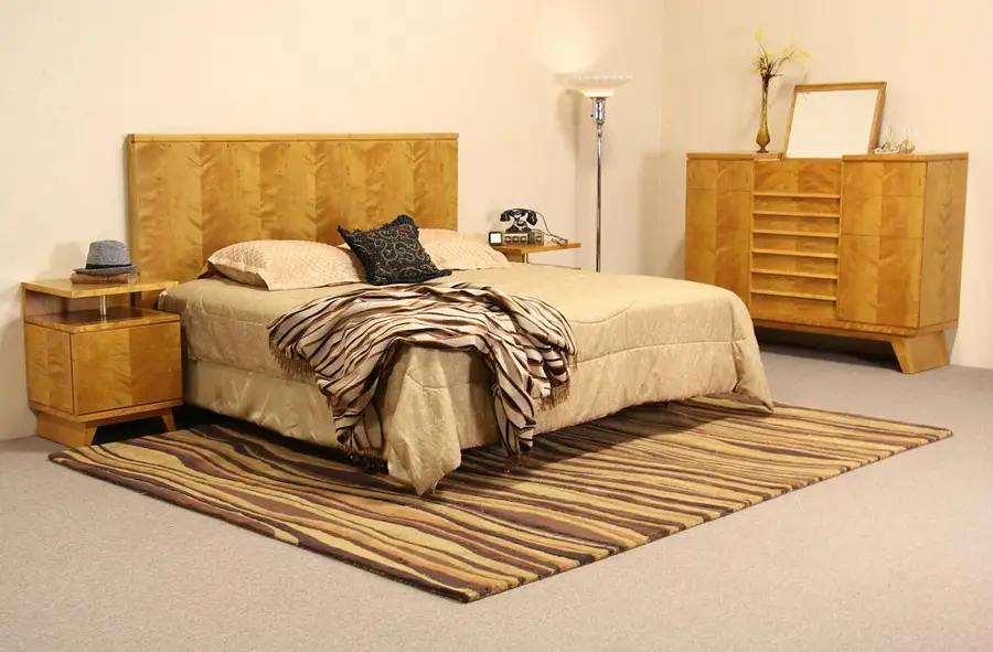 Main image of Midcentury Modern Swedish King Size 4 Pc. Bedroom Set