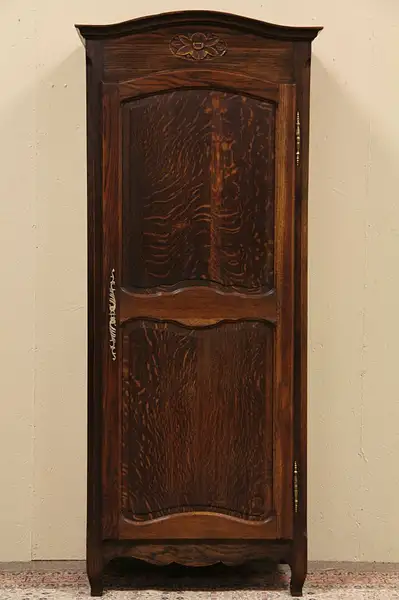 Main image of Country French Oak Bonnetiere or Hat Armoire