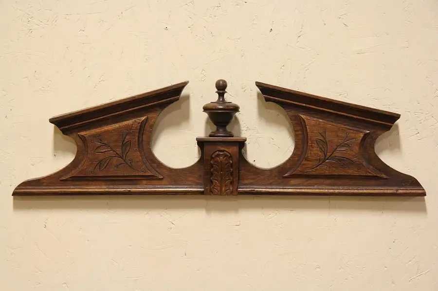 Main image of Oak Architectural Salvage 1880 Antique Pediment