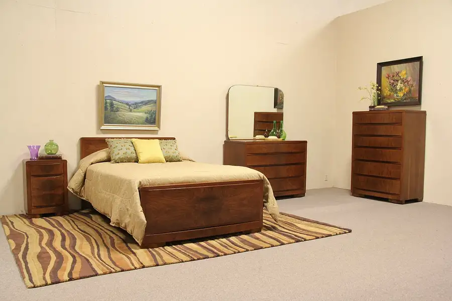 Main image of Midcentury Modern 1950's Vintage Full Size Bedroom Set
