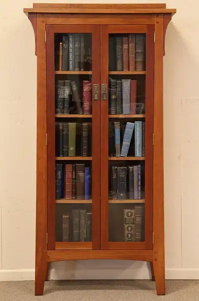 Main image of Arts & Crafts Cherry Bookcase or Gun Cabinet